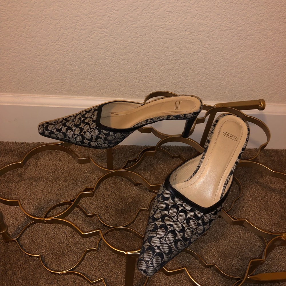 Coach Logo Mules Size 6.5